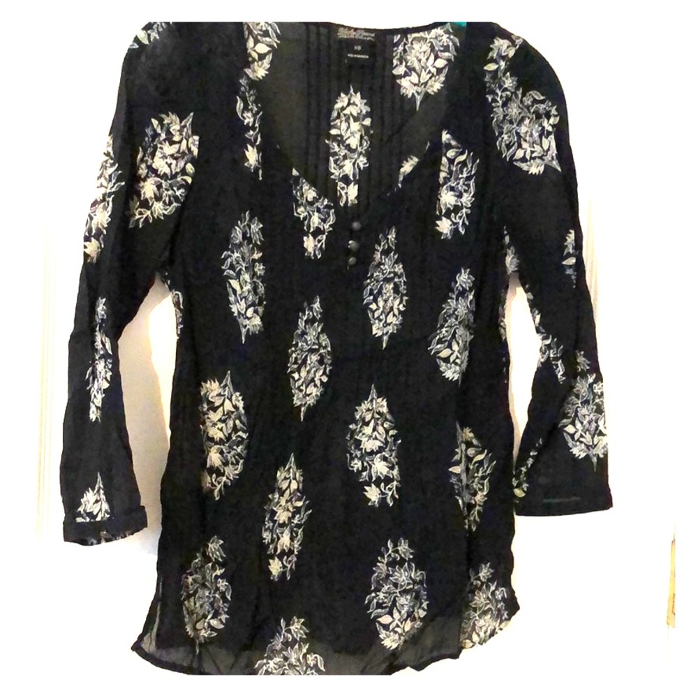 Lucky Brand floral blouse EUC
